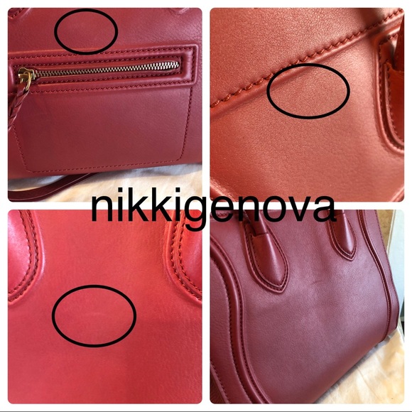 Last Chance!! Celine Medium Luggage Phantom Red - Picture 4 of 8